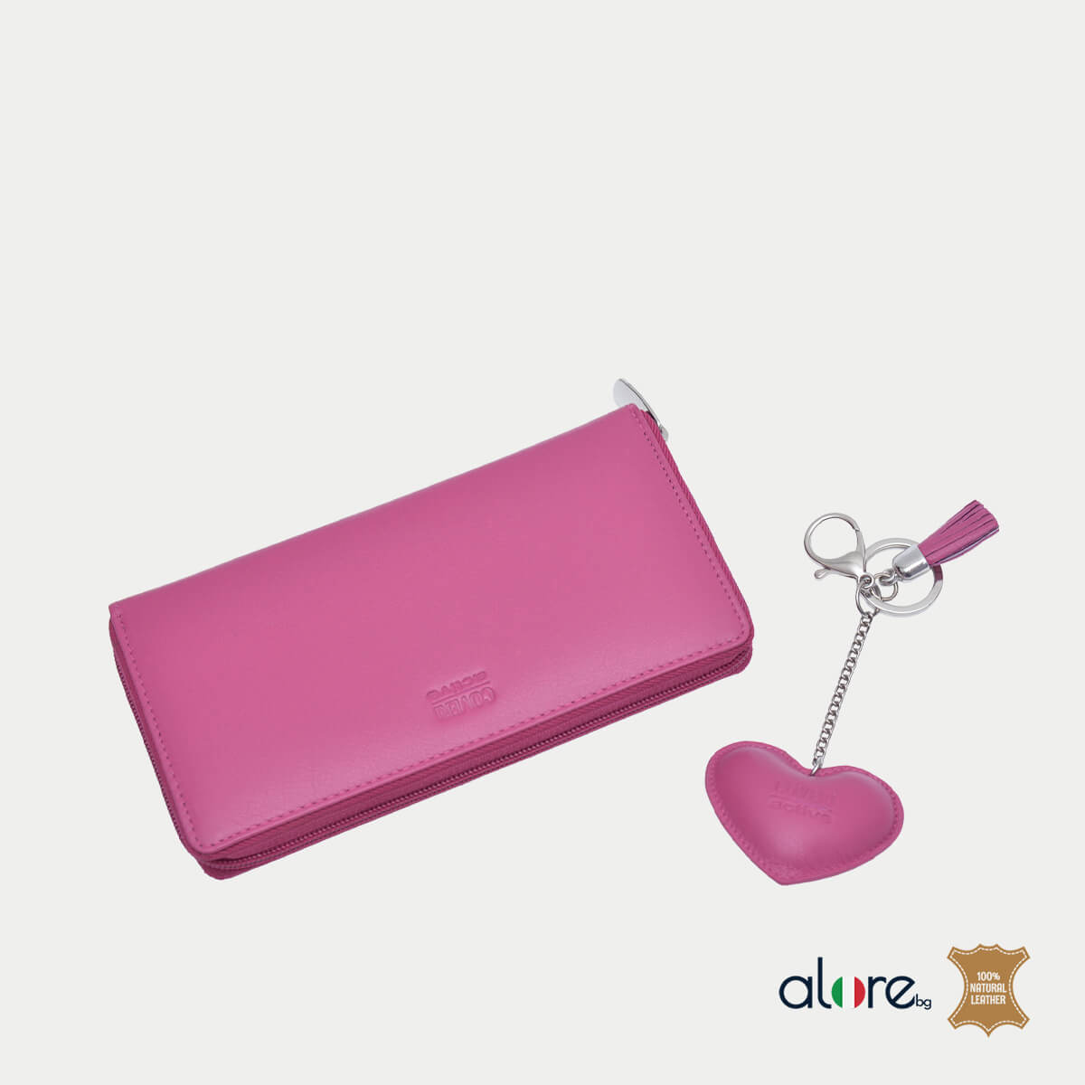 Дамски комплект портмоне и ключодържател Olie фуксия - Image 4