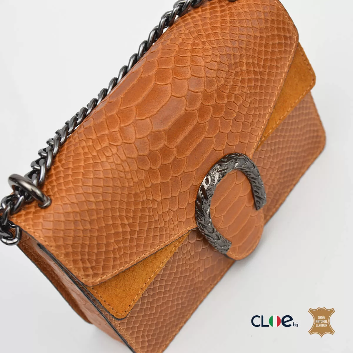 Дамска чанта Lily карамел - Image 7