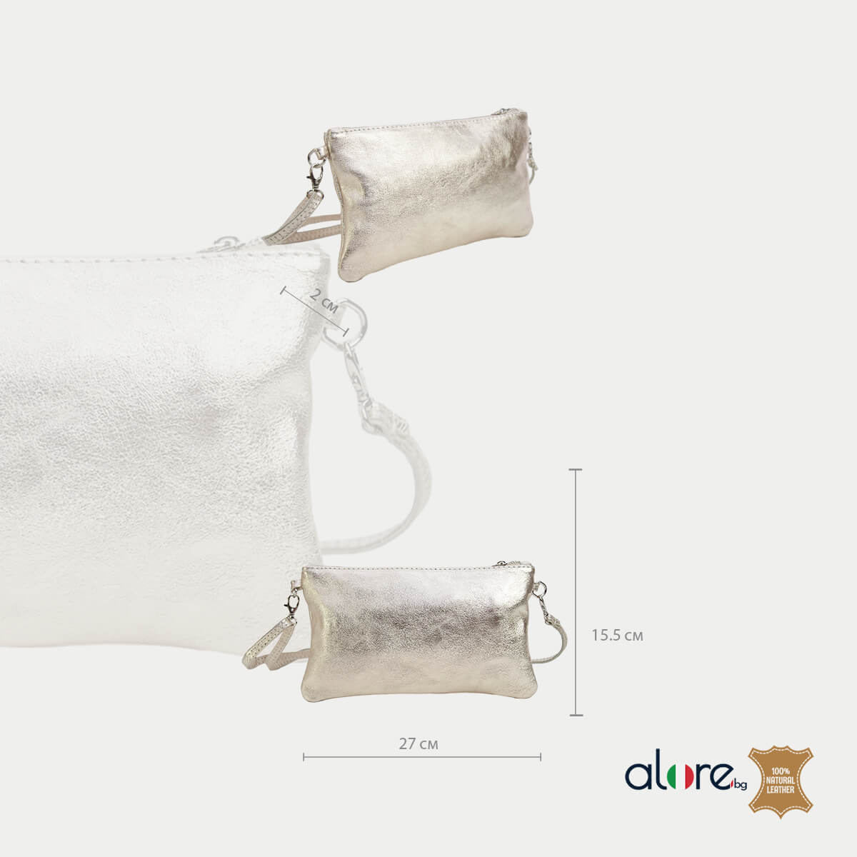 Дамска чанта Melanie злато - Image 4