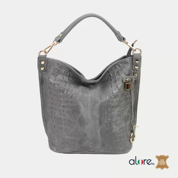 Дамска чанта Maria M светло сиво