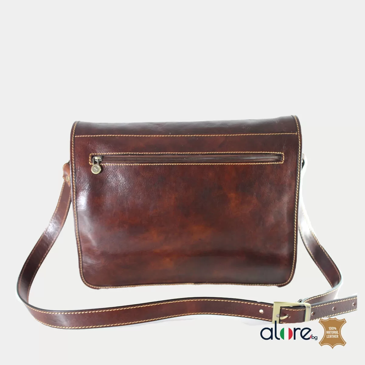 Луксозна мъжка чанта Franco шоколад - Image 3