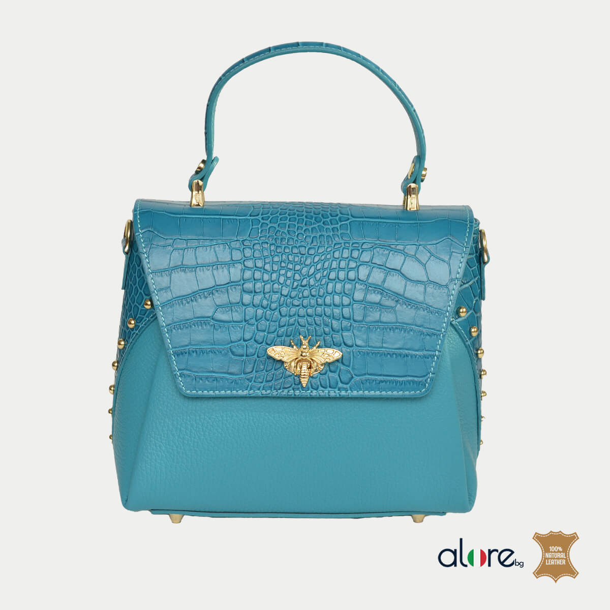 Дамска чанта Elisa морско синьо крок