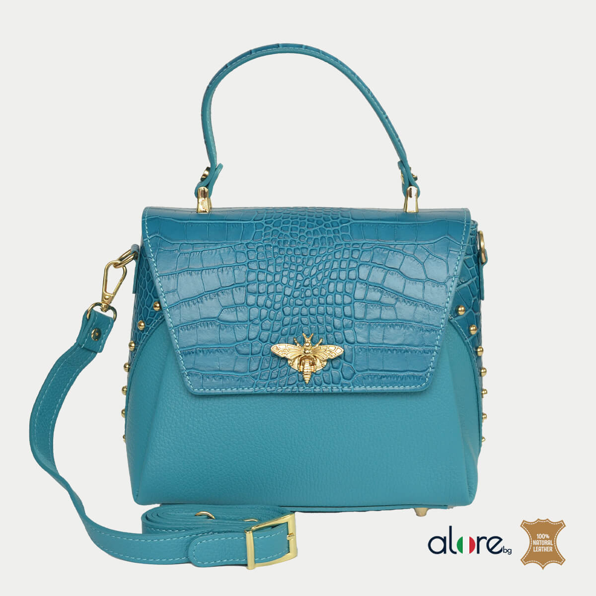 Дамска чанта Elisa морско синьо крок - Image 5