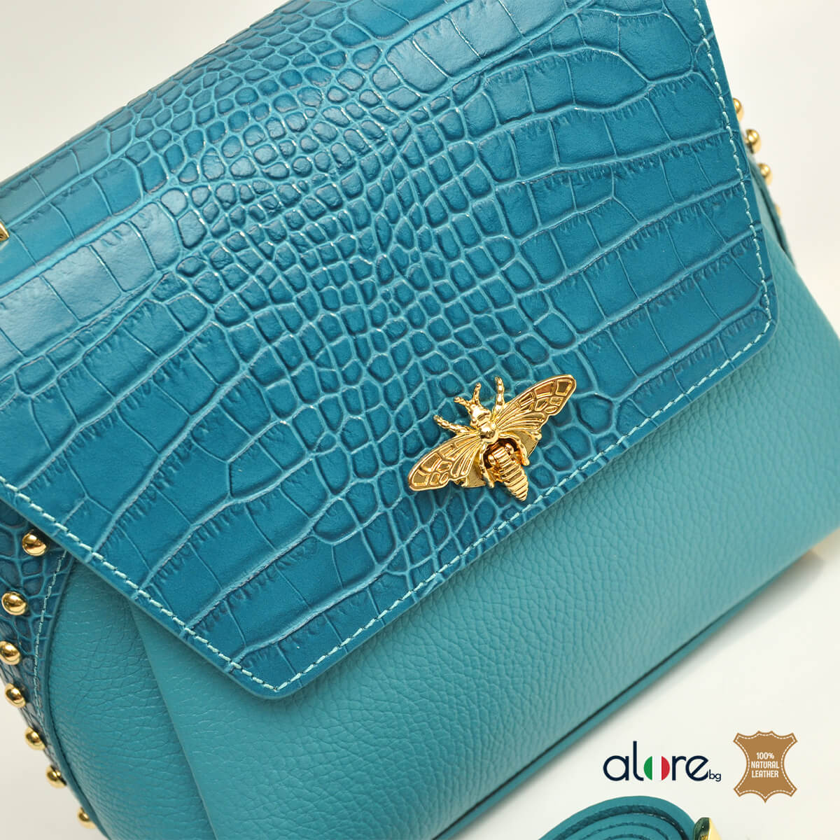 Дамска чанта Elisa морско синьо крок - Image 6