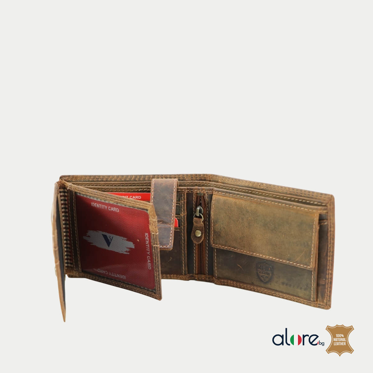 Мъжки портфейл Roote кафяв - Image 6