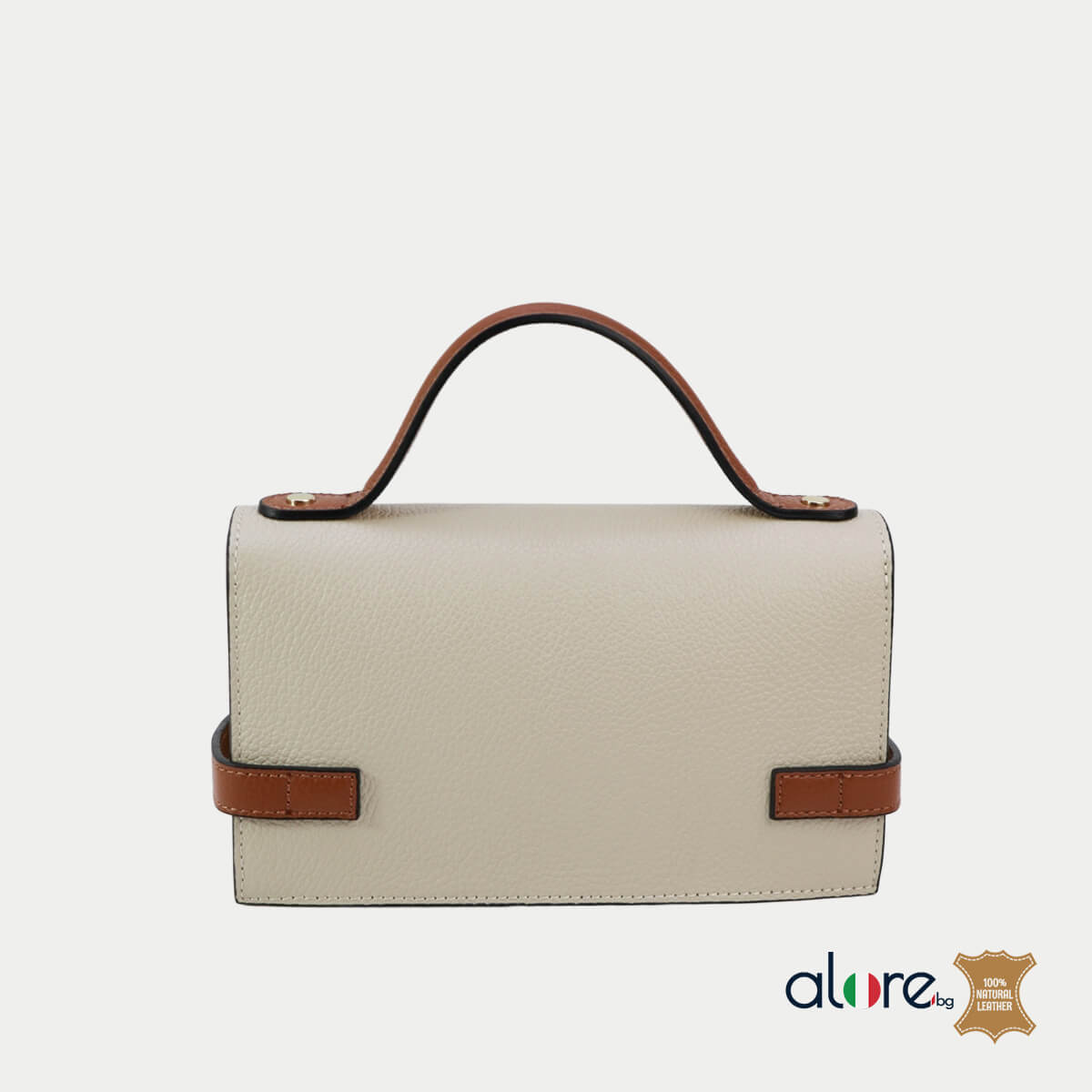 Дамска чанта Dara ванилия и кафяво - Image 3