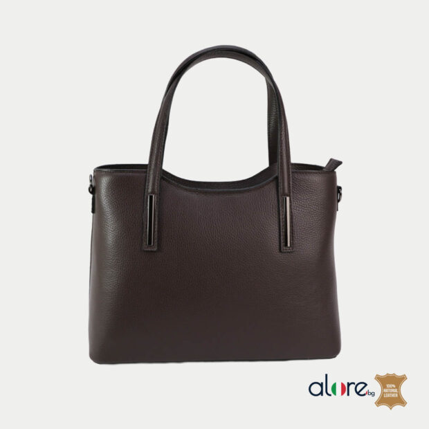 Луксозна италианска дамска чанта Dimma кафе