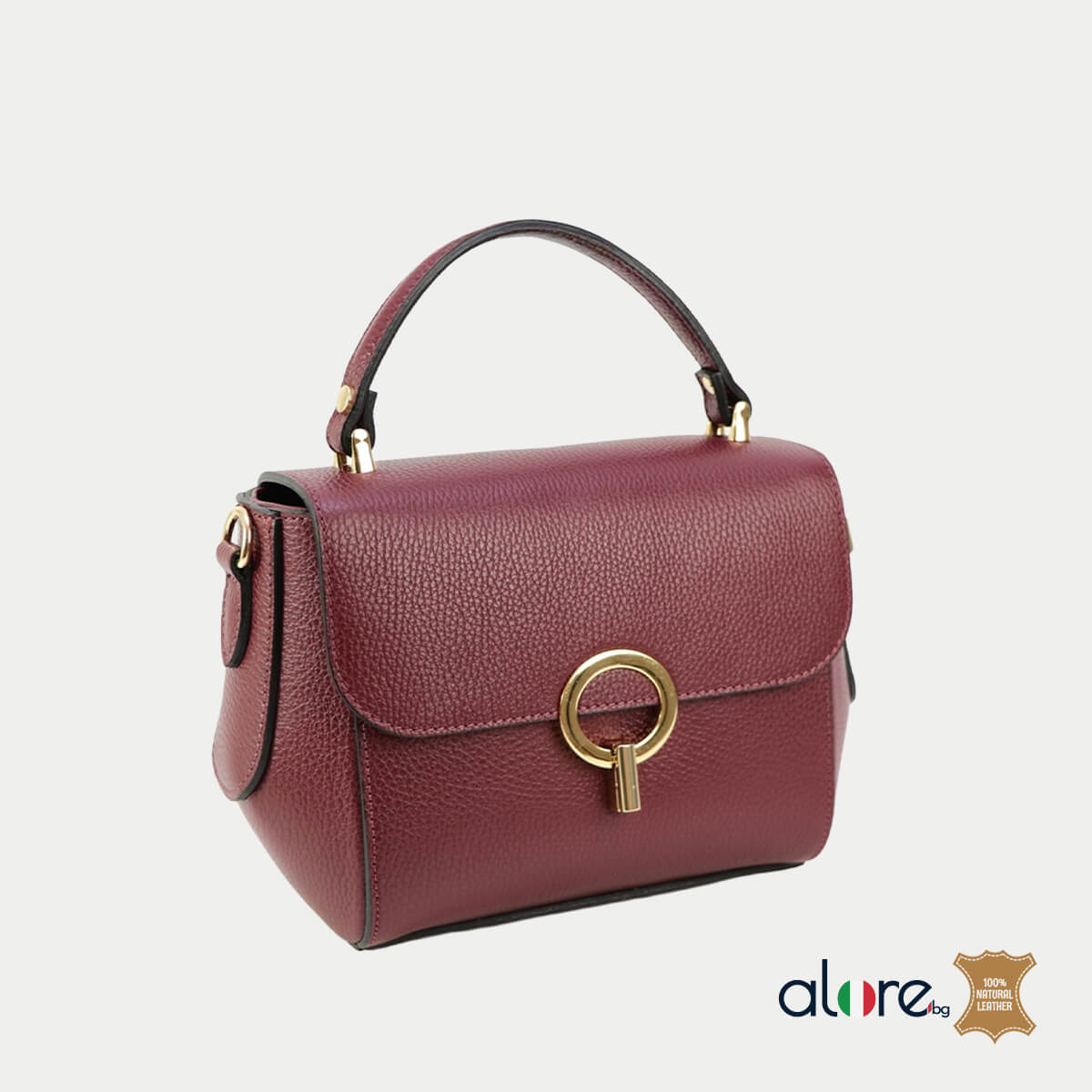 Луксозна дамска чанта Karla бордо - Image 3