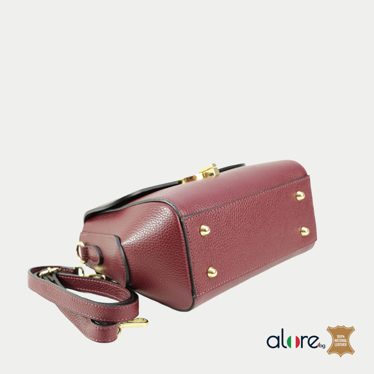 Луксозна дамска чанта Karla бордо - Image 5