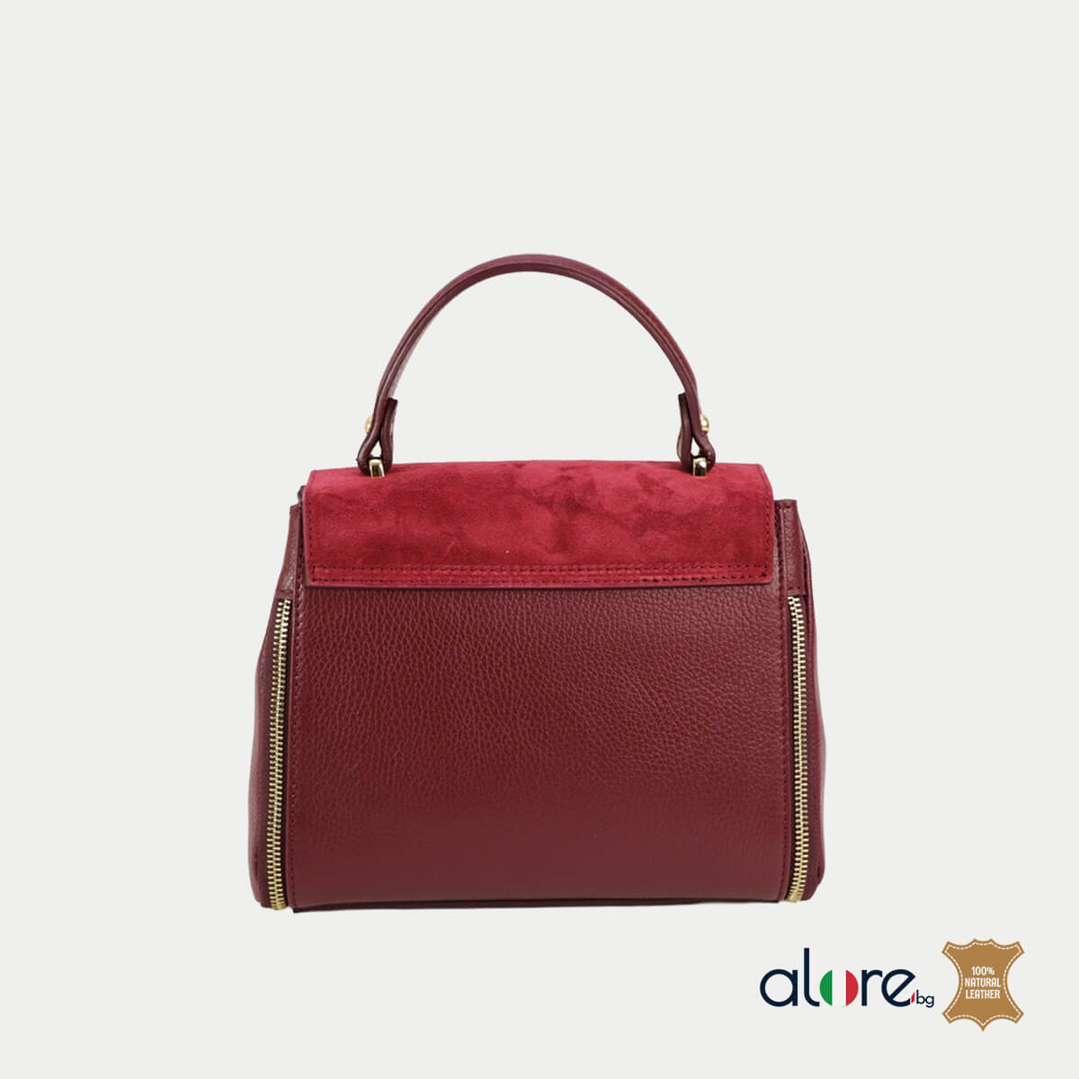Луксозна дамска чанта Kaya бордо - Image 3
