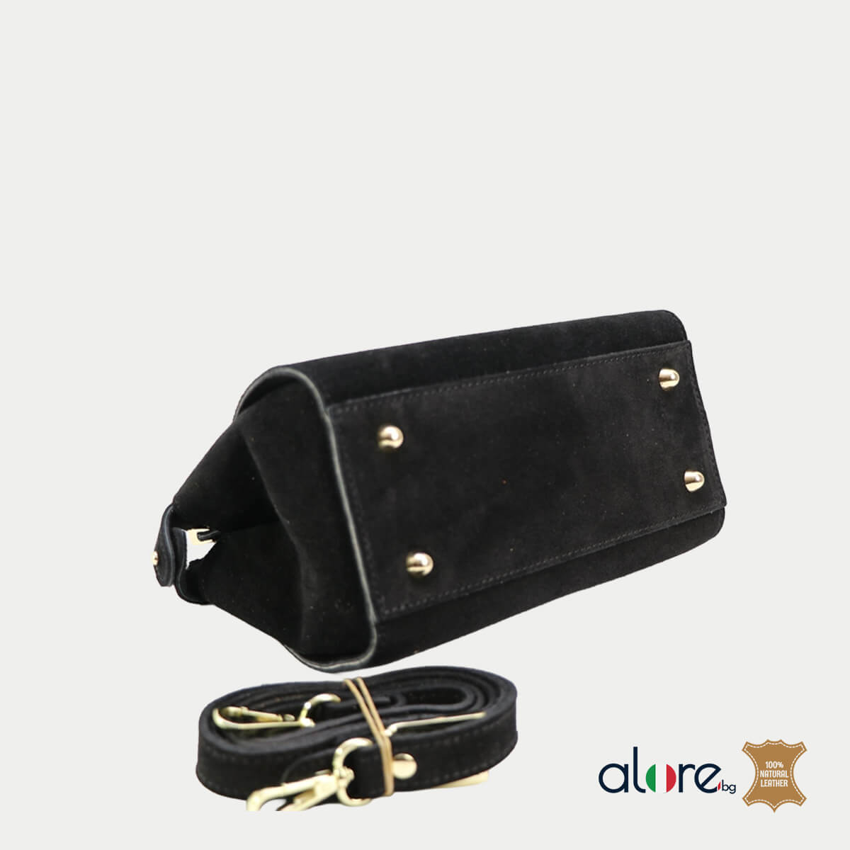 Луксозна дамска чанта Sesilia черно - Image 5