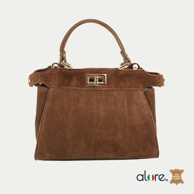 Луксозна дамска чанта Sesilia Шоколад