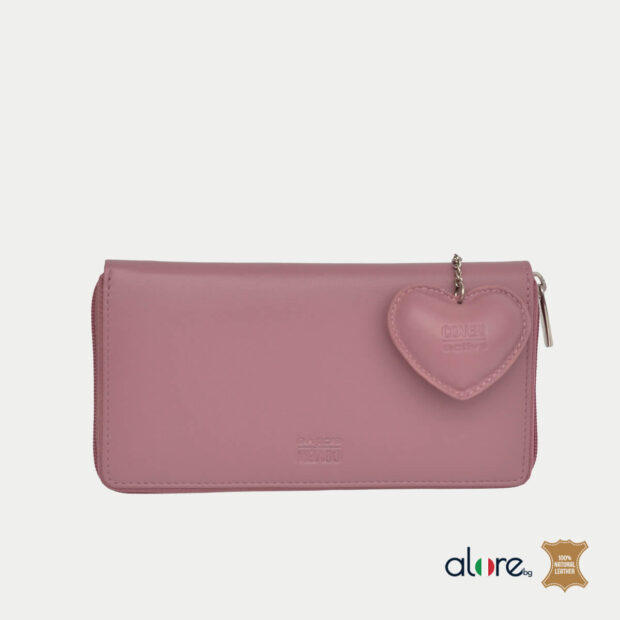Дамски комплект портмоне и ключодържател Olie пепел от рози