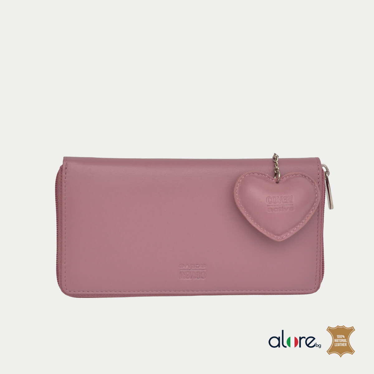 Дамски комплект портмоне и ключодържател Olie пепел от рози