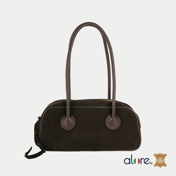 Луксозна дамска чанта Tea кафе