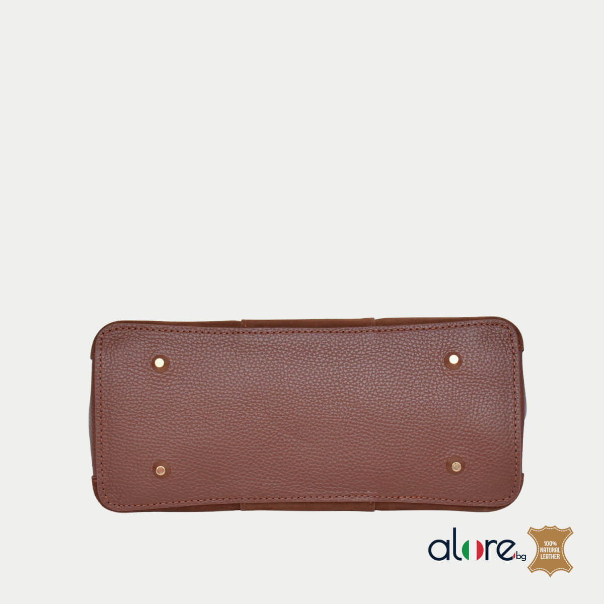 Дамска чанта Velvet от естествен велур в цвят шоколад - метални крачета