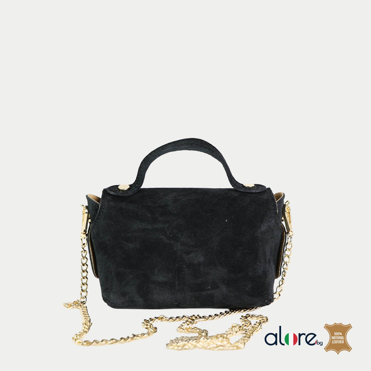 Гърба на малка дамска чанта Ronie черено