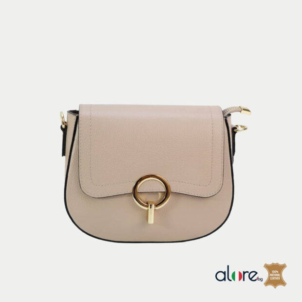 Италианска дамска чанта Aria пудра